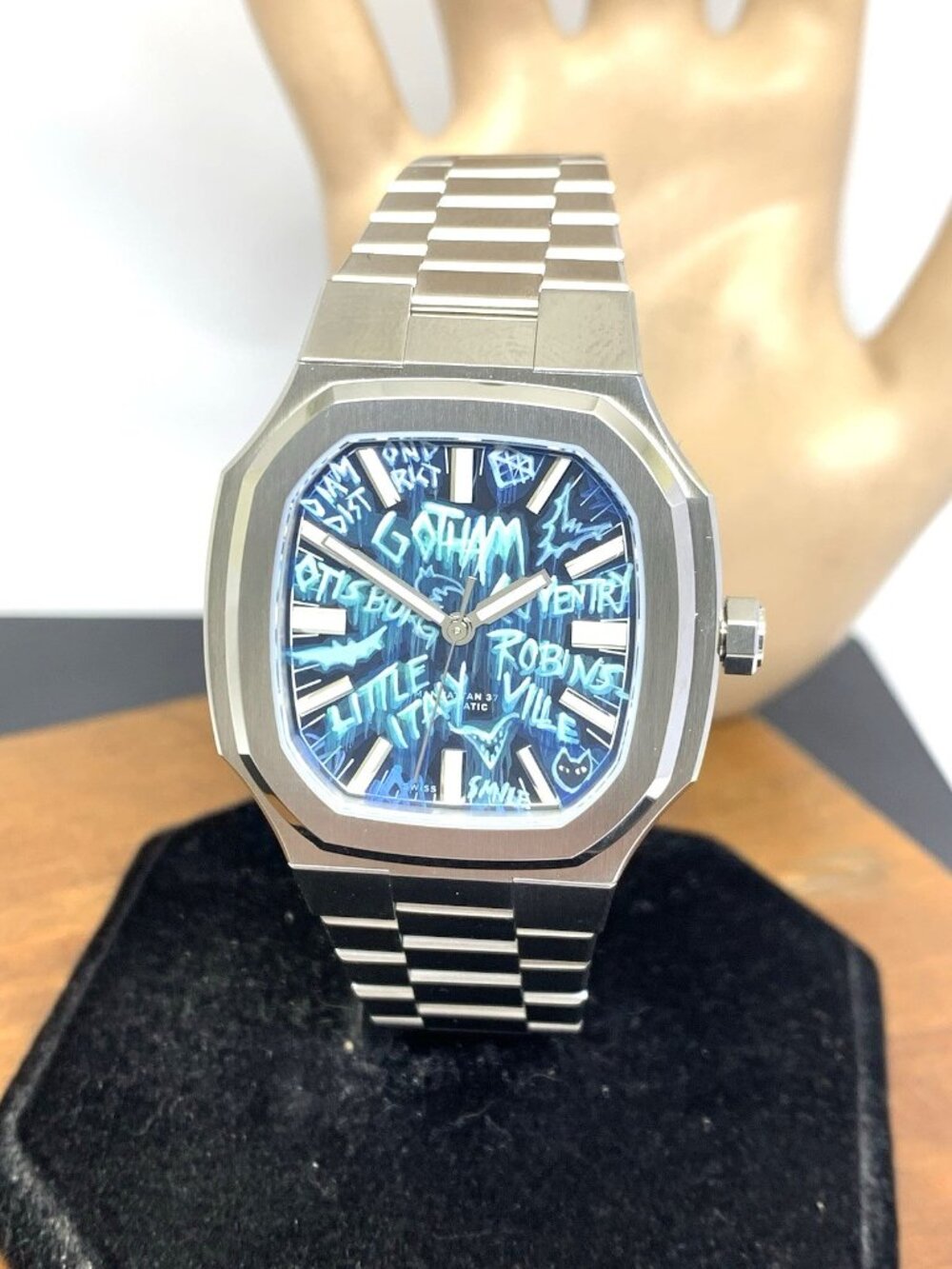 Maen x IFL Watch Swiss Automatic Gotham Manhattan After Dark Hand Painted Dial